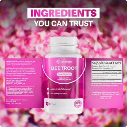 Organic Beet Root Capsules,Non-GMO, Beet Root Supplement