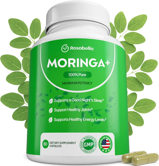 Moringa+ Capsules - Pure Moringa Powder,Plant-Based Daily Wellness Support