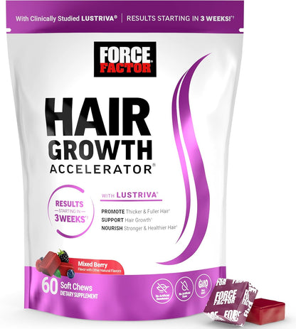Hair Growth Accelerator Soft Chews with Lustriva