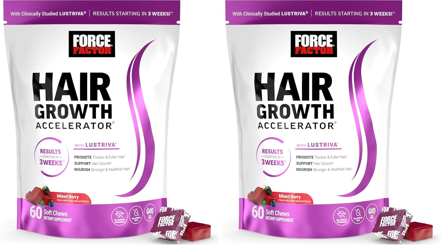 Hair Growth Accelerator Soft Chews with Lustriva